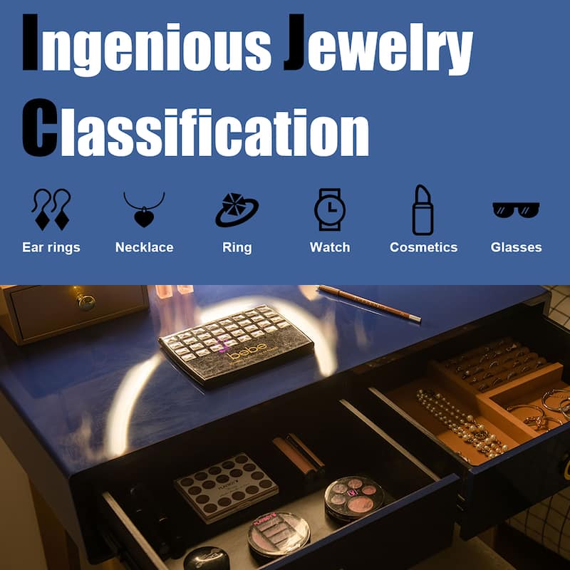 Costway Vanity Makeup Table Touch Screen 3 Lighting Modes Dressing - See Details