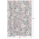 preview thumbnail 4 of 2, Grey Watercolor Floral Collection Bathroom Fabric Bath Shower Curtain - Blush Pink Gray White Shabby Chic Rose Flower Farmhouse