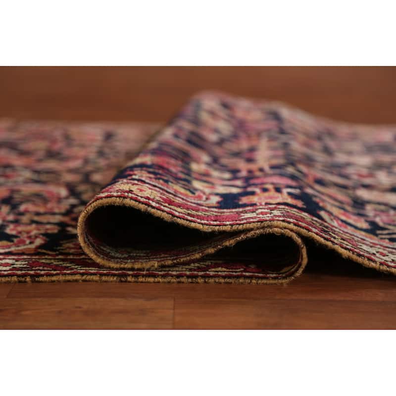 Vegetable Dye Karabagh Persian Antique Runner Rug Handmade Wool Carpet - 3'8" x 19'8"