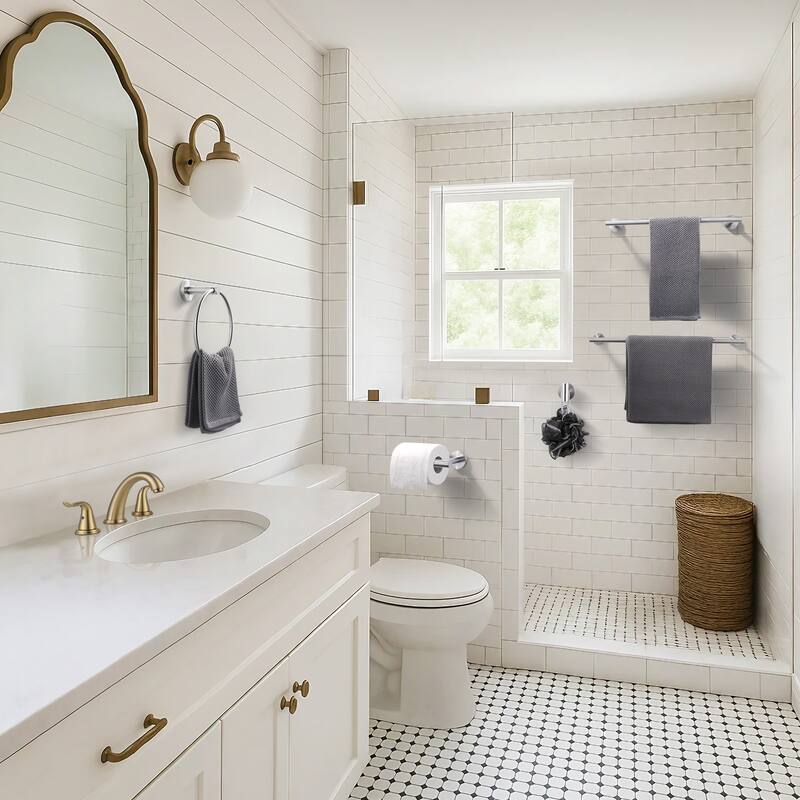 WOWOW 6-Piece Bath Hardware Set with Mounting Hardware