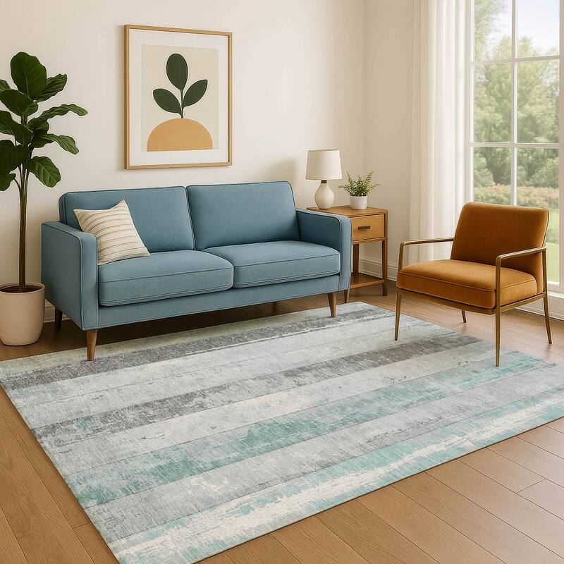 Premium Washable Super Soft Modern Stripe Mayfield Rug