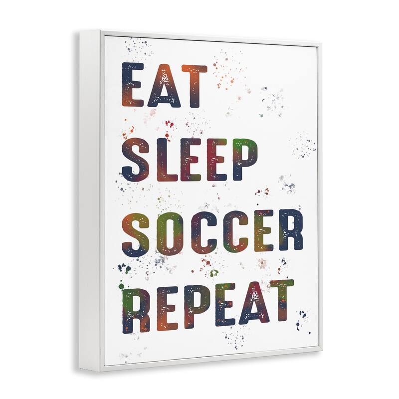 Stupell Eat Sleep Soccer Repeat Framed Giclee Art Design By Marcus Prime