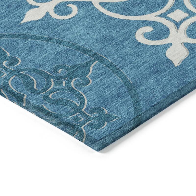 Machine Washable Indoor/ Outdoor Chantille Bold Medallions Rug