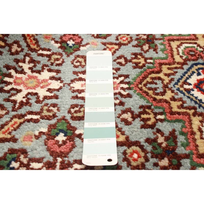 ECARPETGALLERY Hand-knotted Serapi Heritage Light Blue Wool Rug - 2'7 x 20'1