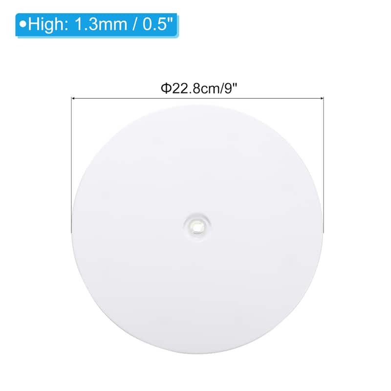 Rotating Swivel Stand Turntable with Steel Ball Bearings - White - 9 Inch