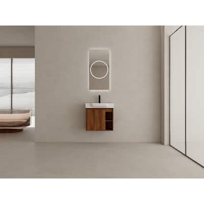 GDFStudio - Carter 24" Wall-Mounted Vanity with Ceramic Sink and Soft-Close Door - 24'' Wall-Mounted Vanity