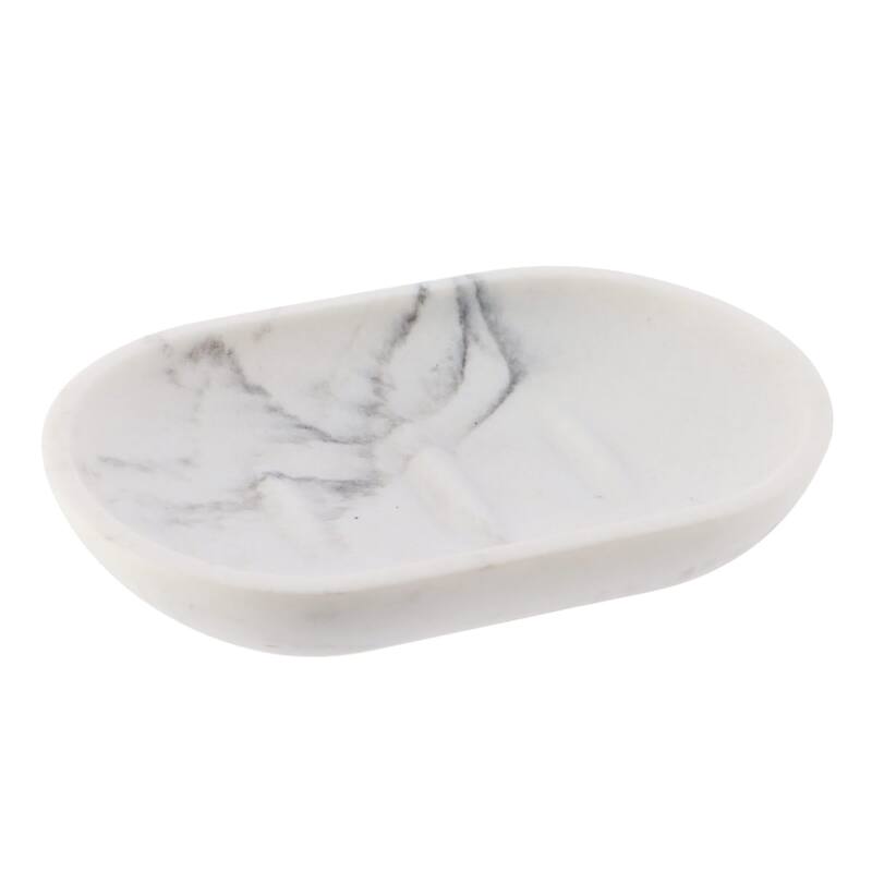 Marble Resin Hand Soap Dish - 5.2 L x 3.6 W x 0.8 H
