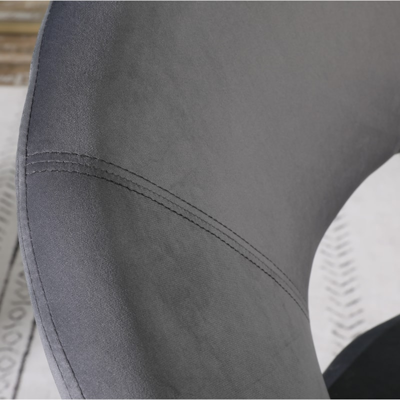 Gray Modern 28" Polyester Upholstered Accent Chair with Gold Tone Finished Base and Metal Sled Legs