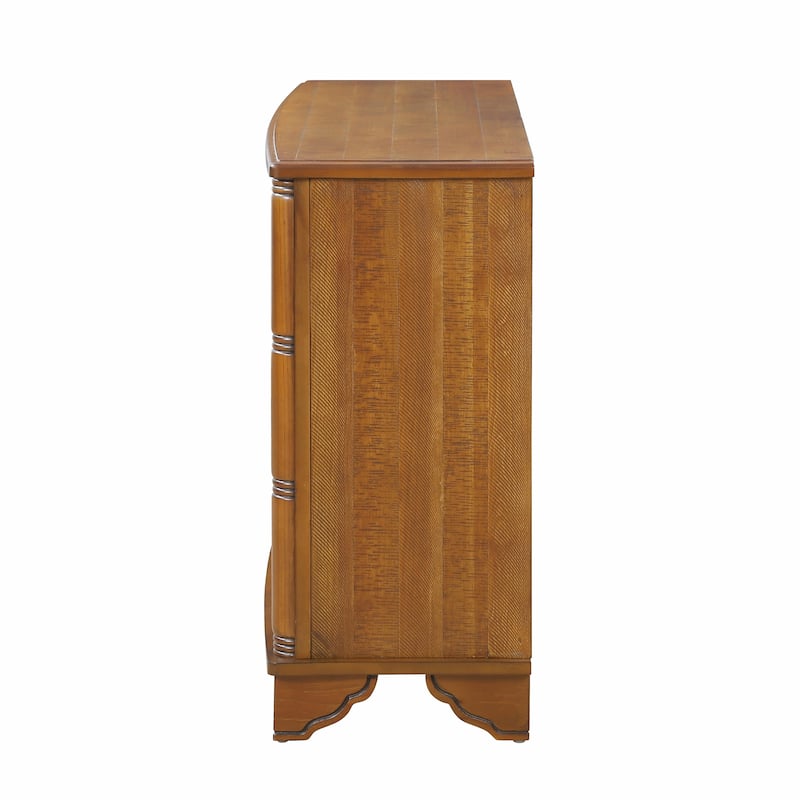 40" Retro Console Table with Adjustable Storage Shelf