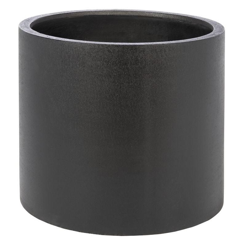 SAFAVIEH Outdoor Daijah Black Planter - 22"W x 22"D x 19"H