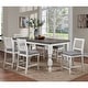 preview thumbnail 2 of 7, Ionessa Contemporary Antique White Wood 7-Piece Counter Height Dining Table Set by Furniture of America
