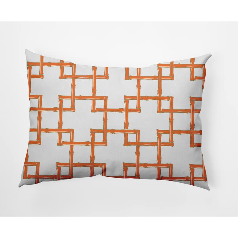Bamboo Indoor/Outdoor Throw Pillow - Blood Orange - 14" x 20"