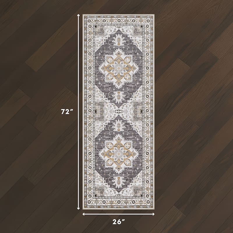 Laura Ashley Imagine Printed Chenille Washable Non-Slip Rugs