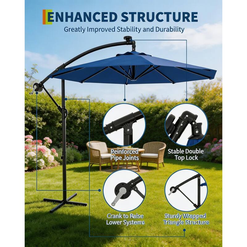 Cantilever Umbrella, with 360° Rotating