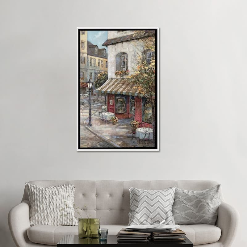 iCanvas "My Favorite Cafe" by Ruane Manning Framed Canvas Print