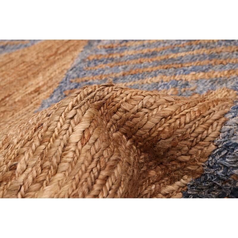 ECARPETGALLERY Braided Weave Palas Denizli Light Brown Cotton, Jute Rug - 5'1 x 8'0