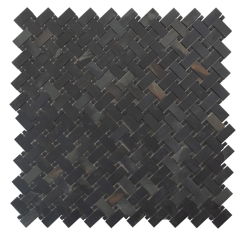 Apollo tile 12" x 12" Splendor Matte Black Porcelain Tile (4.84 sq ft/case) - 5 Pack