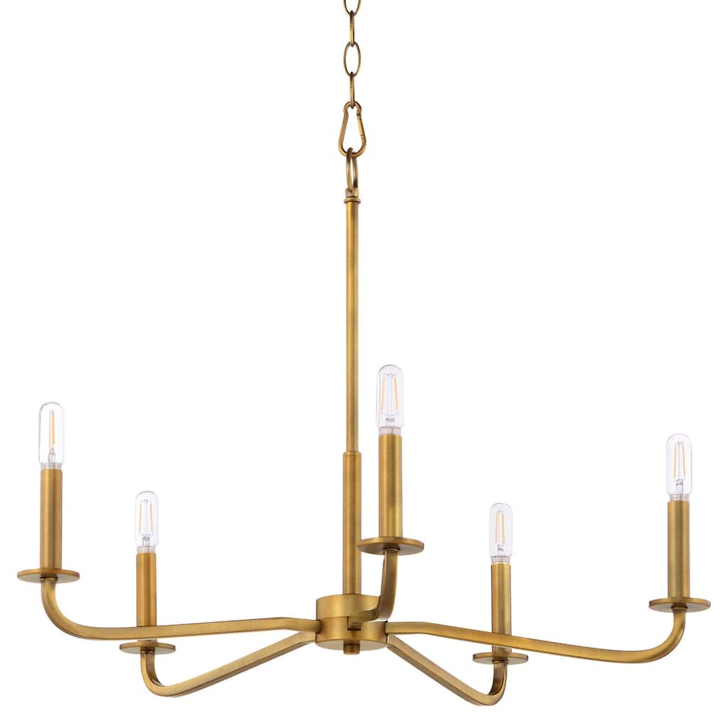 Quorum International 6307-5 Rutherford 5 Light 25" Wide Taper Candle