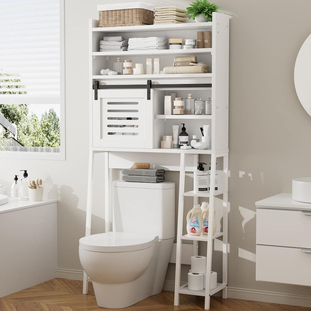 Over The Toilet Storage Cabinet – Farmhouse Storage Cabinet With Sliding Door