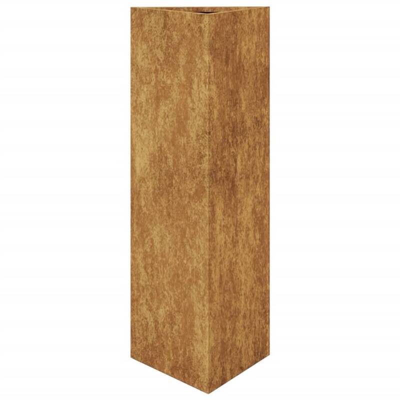 vidaXL Garden Planter Brown Weathering steel 29.5 in tall, 11.8 in wide - 10.2 x 11.8 x 29.5