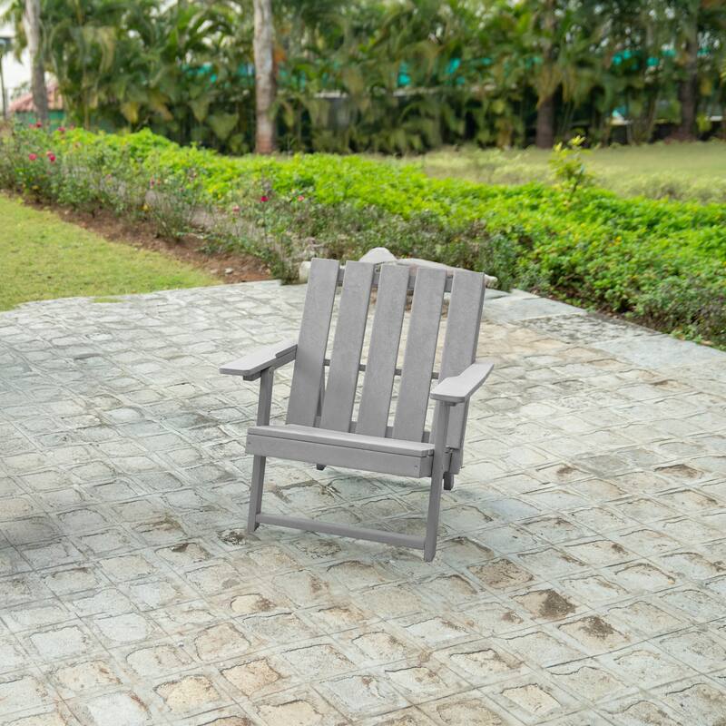 Amalfi Fully Assembled All-Weather HDPE Outdoor Folding Modern Adirondack Chair