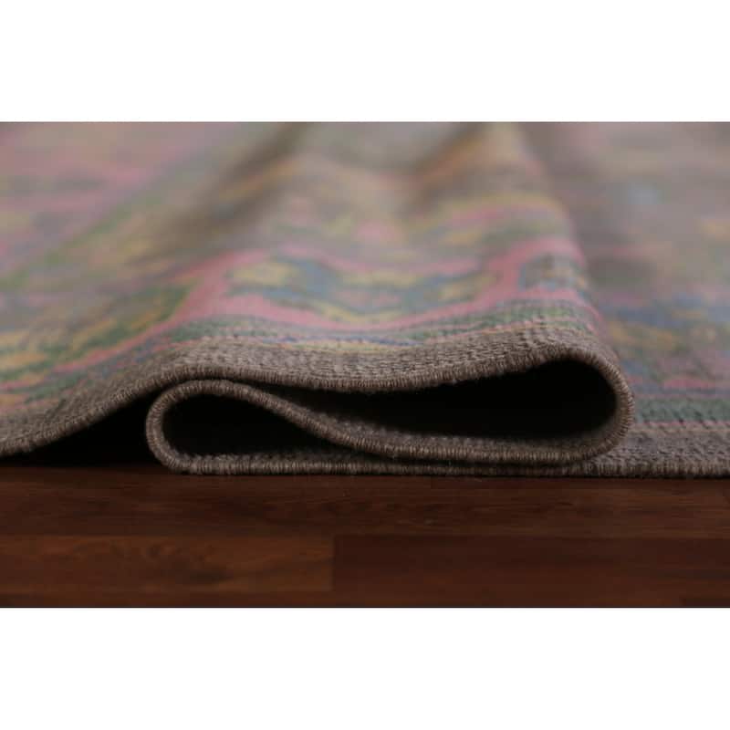 Hand Knotted Oriental 100% Wool Carpet Transitional All-Over Greys & Charcoal Oushak Area Rug - 13' 10'' X 10' 3''