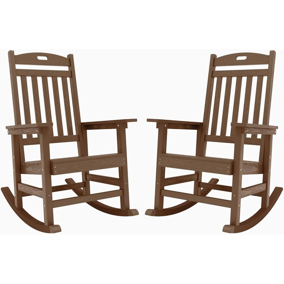 WINSOON All Weather Outdoor Rocking Chair, Set of 2