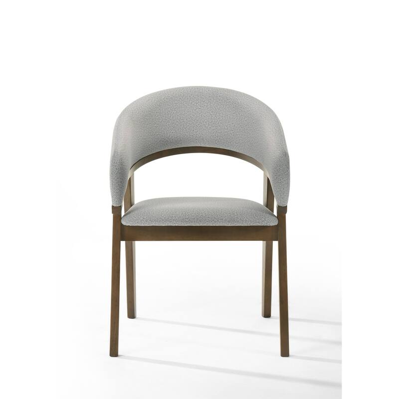 Modrest Truman Mid-Century Modern Walnut Extendable Dining Table & 6 Chairs Set