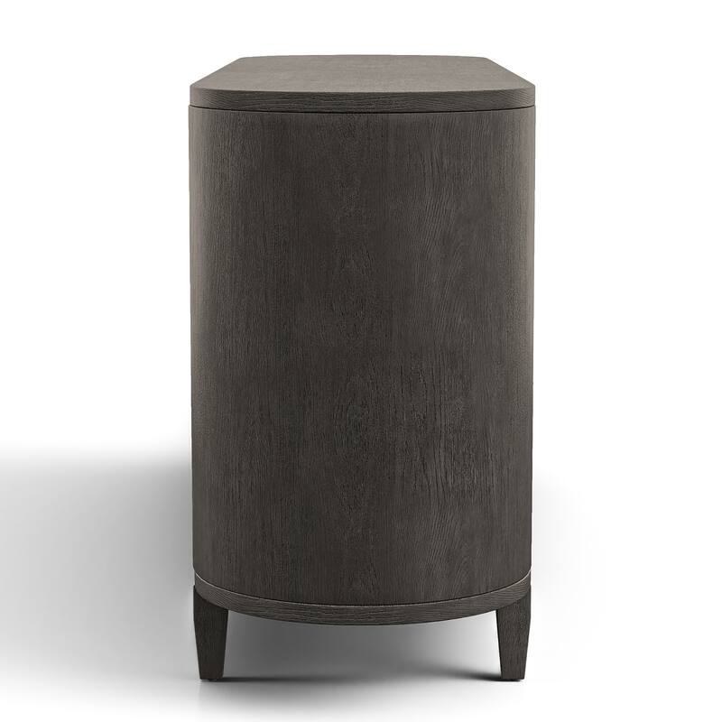 Furniture of America Piez Modern Ash Grey Wood 4-Shelf 2-Door Dining Server