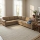 preview thumbnail 64 of 109, Homy Casa Chenille Sleeper Sectional Sofa with Pull-Out Bed