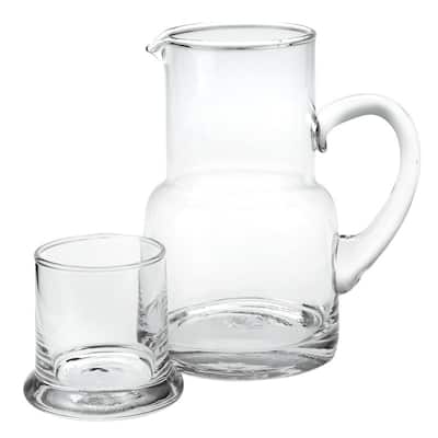 Long Island 2 Pc Glass Bedside or Desktop Carafe Set 10 oz. H7"