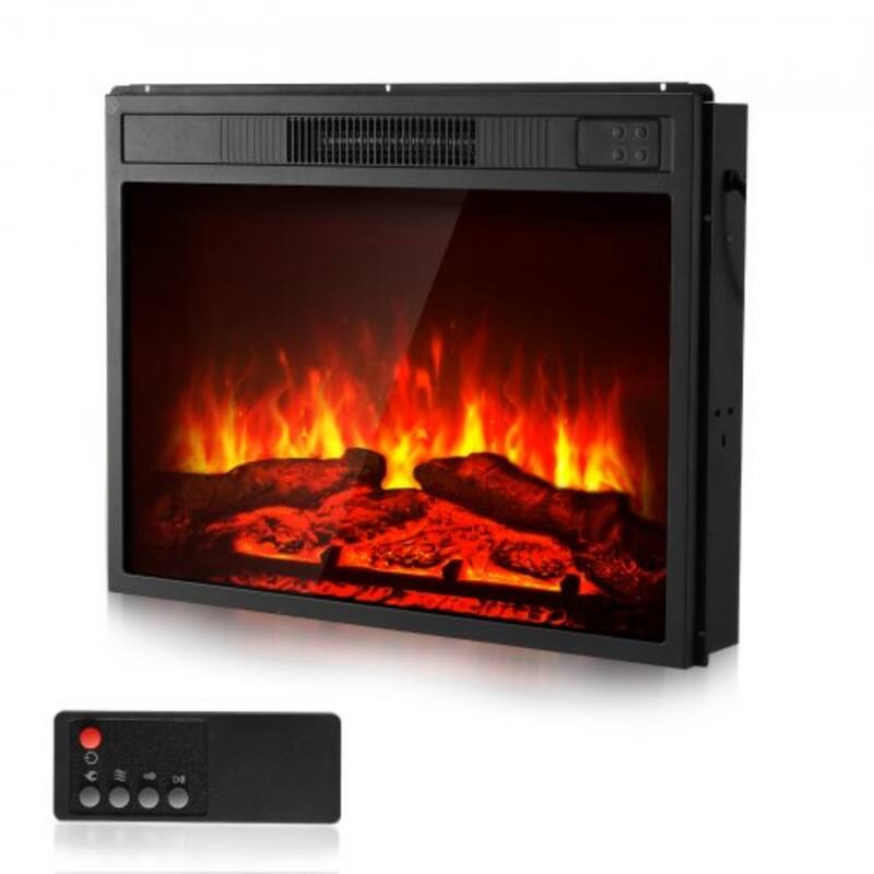 Wall Mounted Electric Fireplace Insert with 5000 BTU Heat and Adjustable Flames Timer - 23-Inch