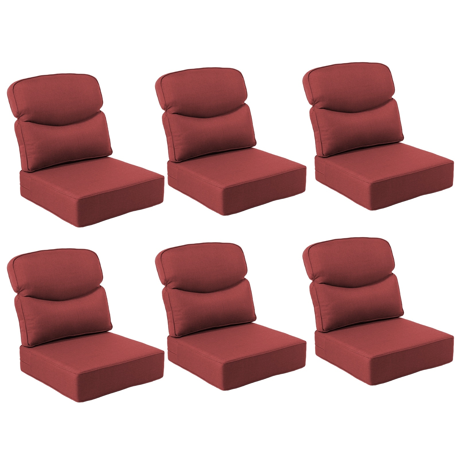 Pocassy Luxury 24x24x6 Inch Smile Outdoor Cushions Patio Furniture Cushions Set of 6