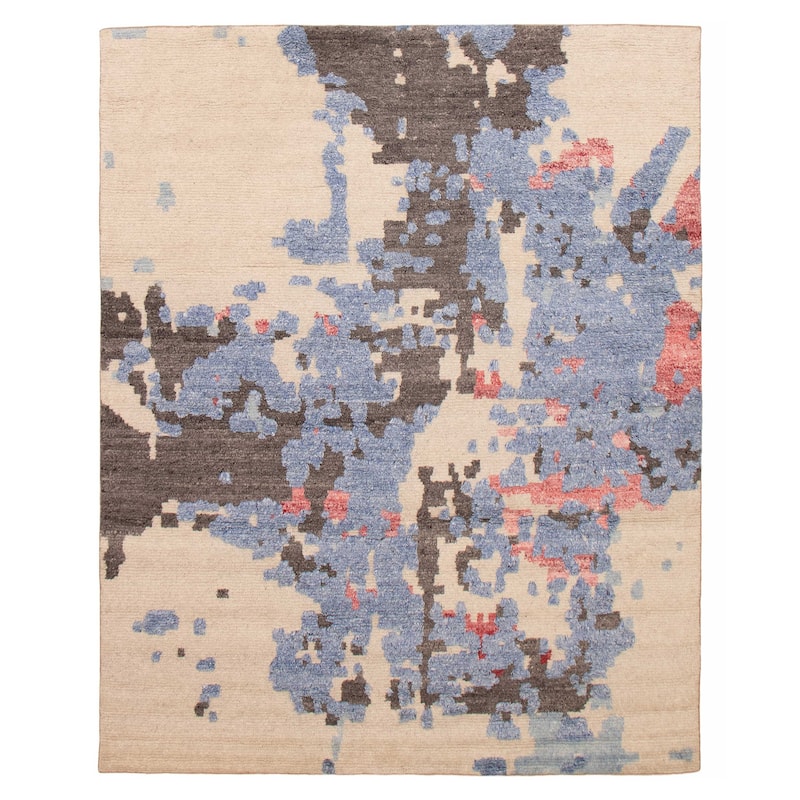 ECARPETGALLERY Hand-knotted Tangier Ivory Wool Rug - 7'11 x 9'11 - Ivory - 7'11 x 9'11
