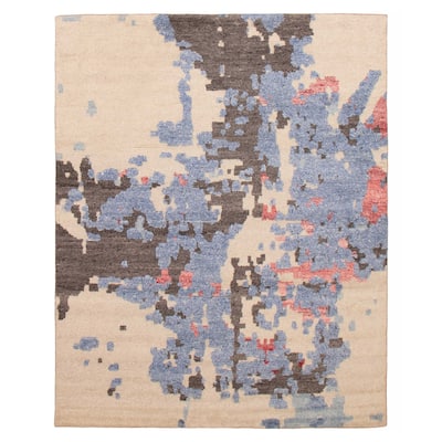 ECARPETGALLERY Hand-knotted Tangier Ivory Wool Rug - 7'11 x 9'11