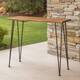 Denali Outdoor Industrial Rectangle Bar Table by Christopher Knight Home - 47.25"L x 18.25"W x 36.00"H