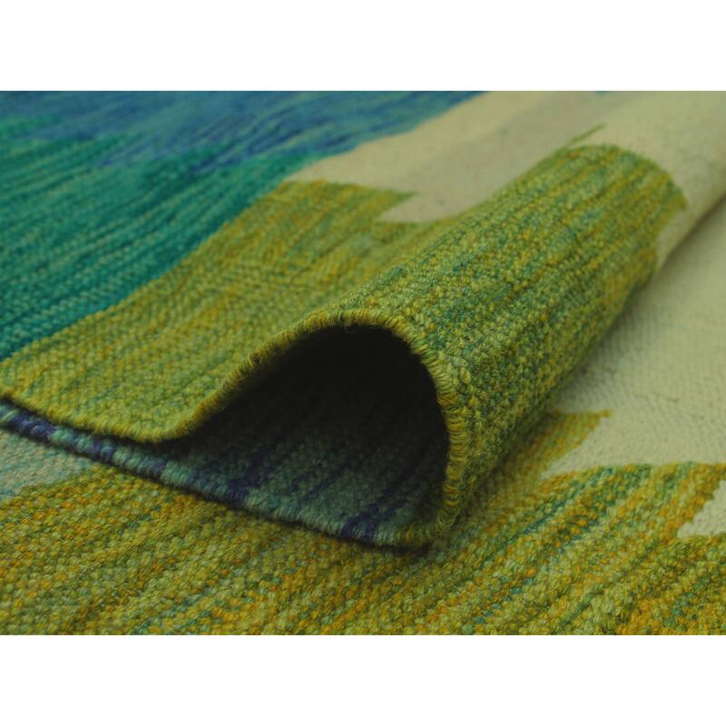 Hand-Woven Winchester Kilim Hafez Ivory/Rust Rug - 8'7" x 11'8"