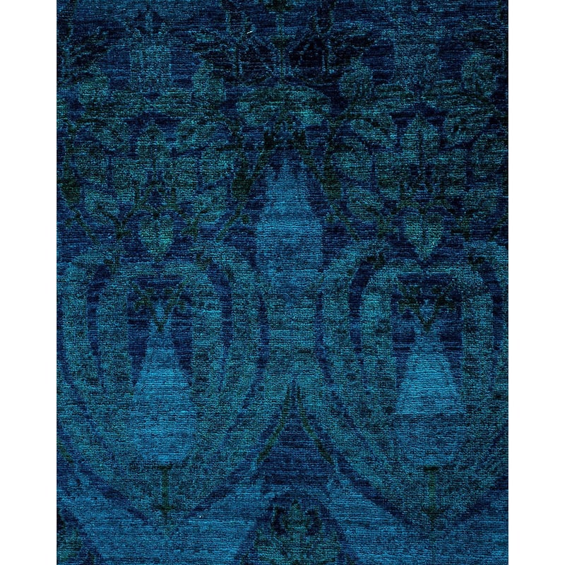 Vibrance, One-of-a-Kind Hand-Knotted Area Rug - Blue, 8' 0" x 12' 4" - 8' 0" x 12' 4"