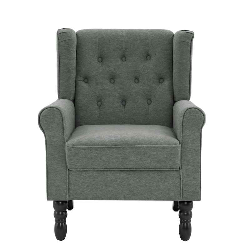 Button Tufted Wingback Upholstered Accent Chairs Set of 2