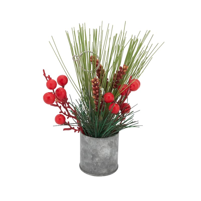 Red Winter Berry Name Card Holder (Set of 4) - Multi