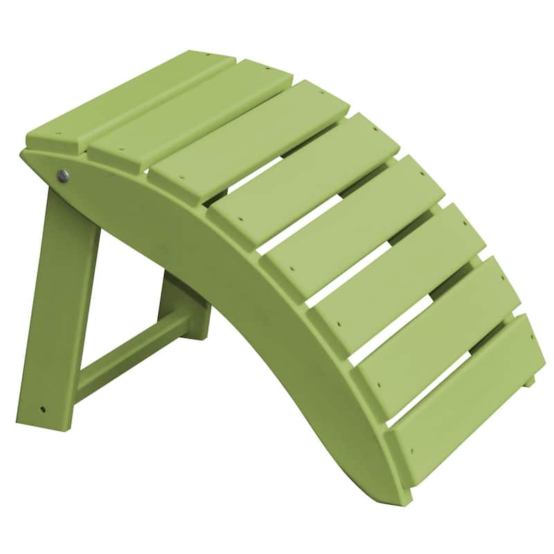 Poly Round Folding Ottoman - Tropical Lime