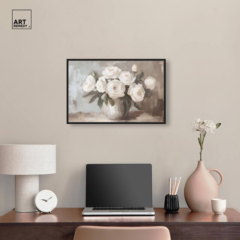 Creamy Cascade Cluster II Canvas by Art Remedy