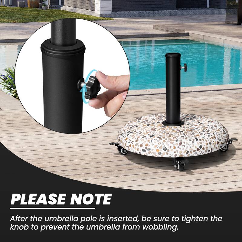 45 lb Heavy Duty Round Base Stand for Patio Outdoor Market Table Umbrella