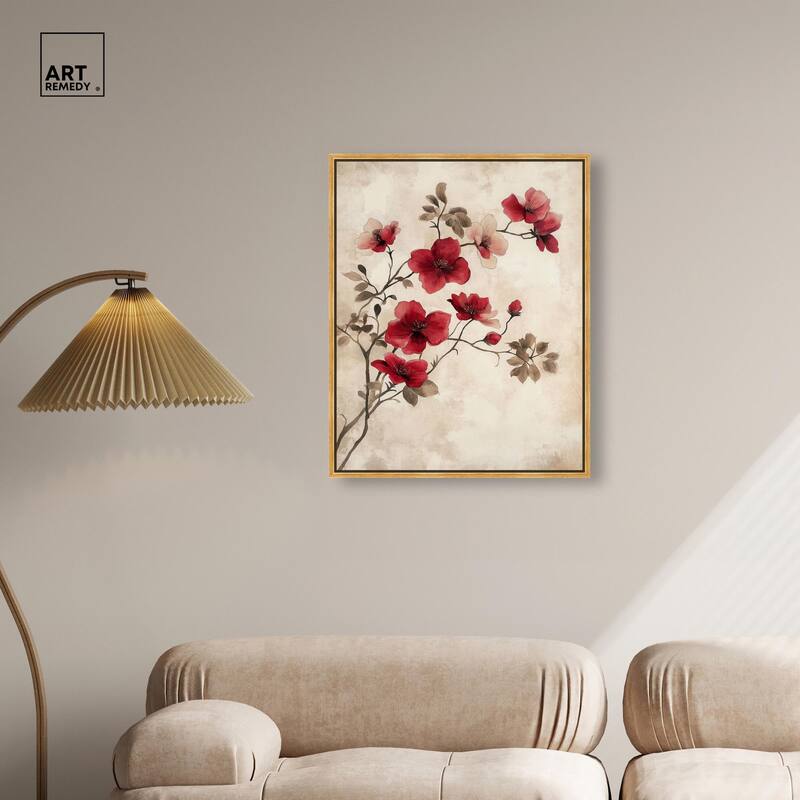 Cherry Bloom Canvas by Art Remedy