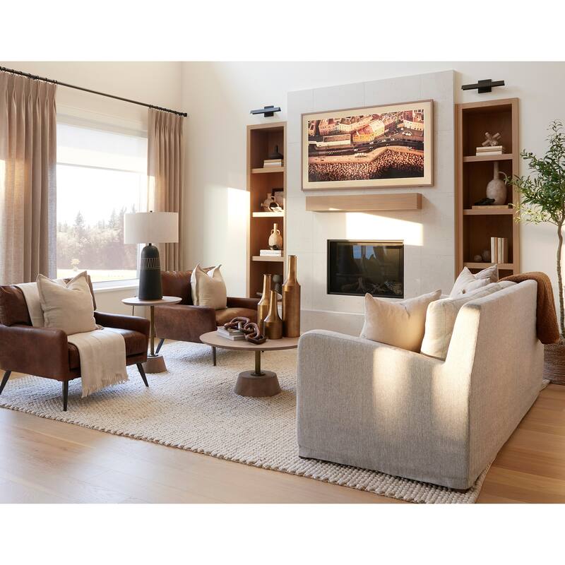 Denly II Castlerock Grey Slipcover Three Seater Sofa