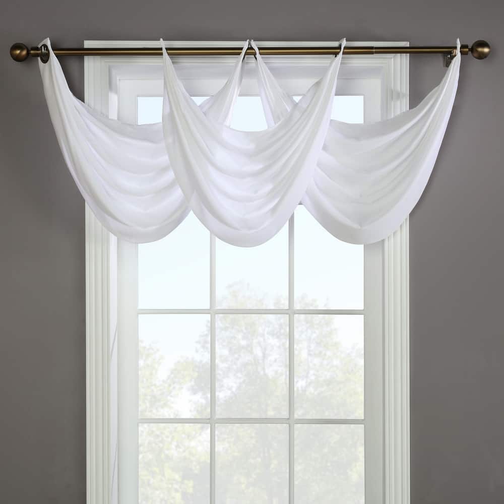 ThermaVoile Rhapsody Lined Grommet Curtain Panel and Ascot Valance