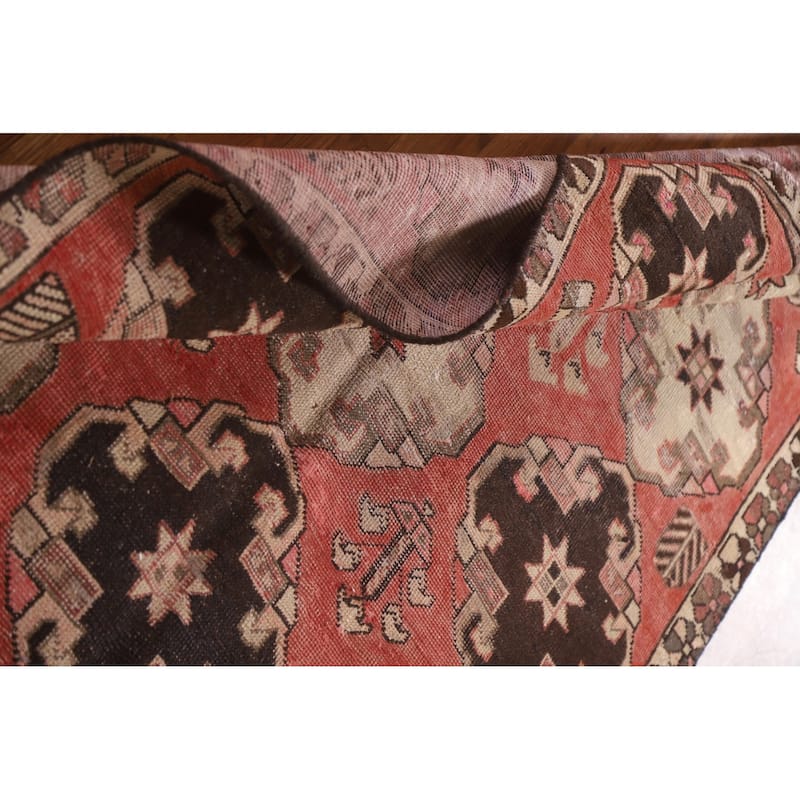 All-Over Geometric Bakhtiari Persian Antique Rug Handmade Wool Carpet - 4'6"x 8'9"