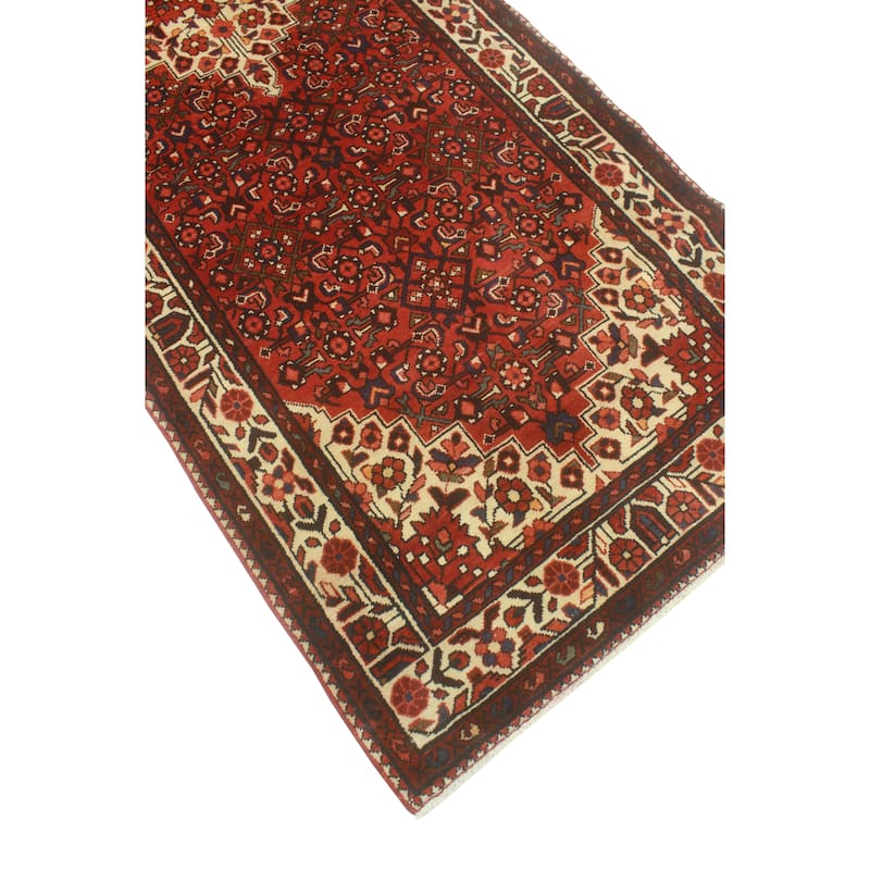 Fine Vintage Distressed Duncan Rust/Ivory Runner - 3'9" x 11'2"