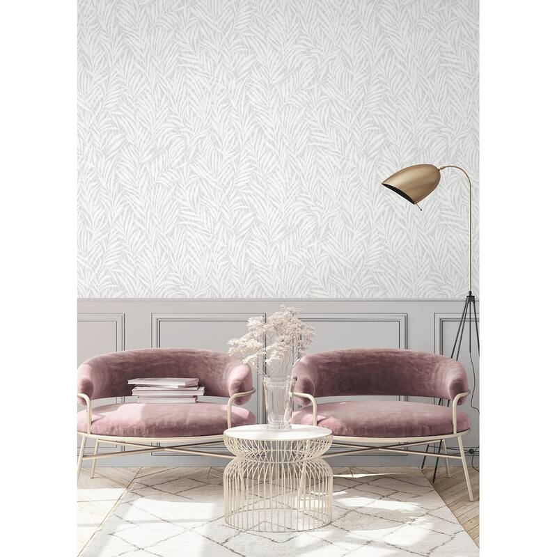 Advantage Holzer White Fern Wallpaper