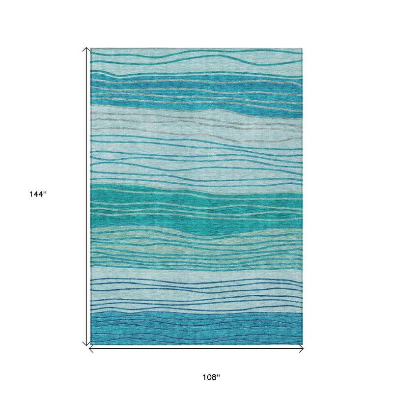 HomeRoots Striped Transitional Rectangle Outdoor Rug